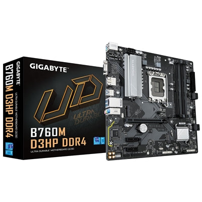 Gigabyte B760M D3HP DDR4 Micro-ATX Motherboard LGA1700 Intel Gigabyte B760M D3HP DDR4 Micro-ATX Motherboard LGA1700 Intel